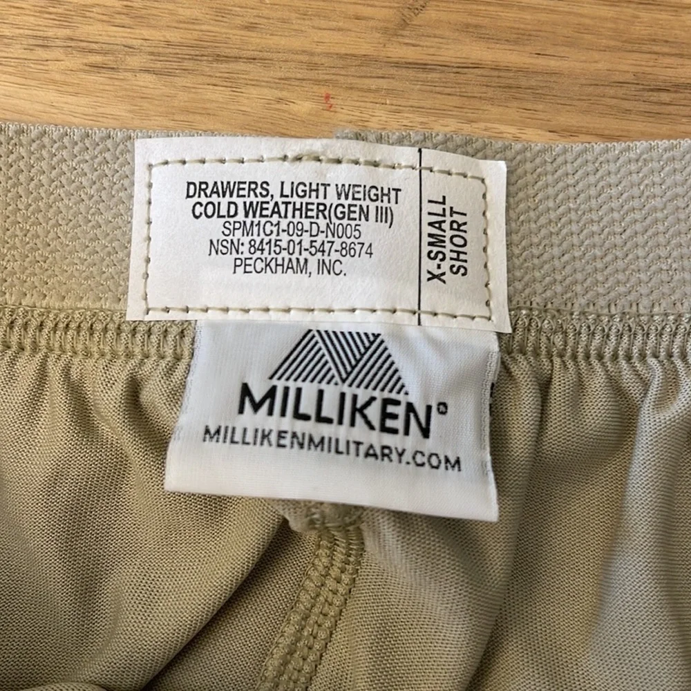 MILLIKEN MILITARY underwear